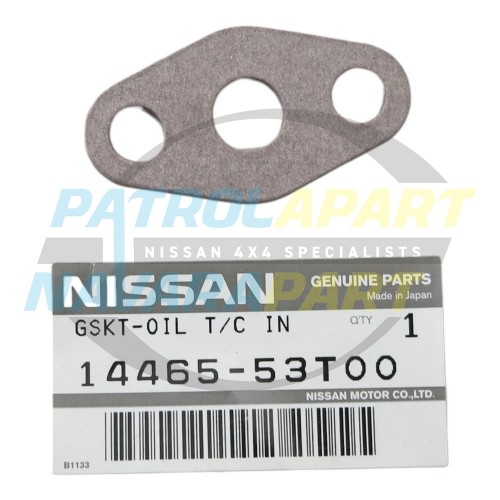 Genuine Nissan Turbo Oil Feed Gasket - Nissan Patrol Y61 GU TD42T TD42Ti