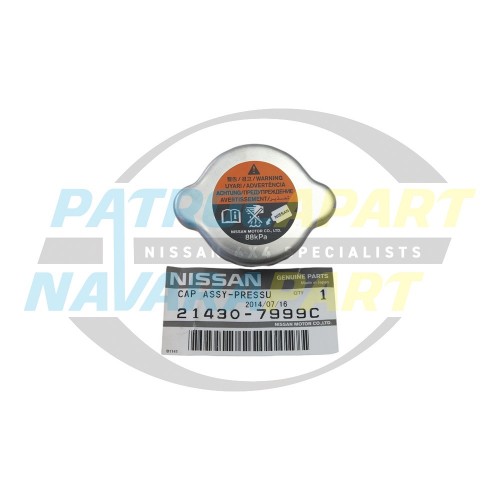Genuine Radiator Cap Standard 90kPa 0.9 Bar - Nissan Patrol Y60 GQ Y61 GU Ford Maverick