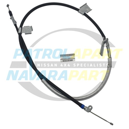 Genuine Nissan LH Lower Handbrake Cable Assembly - Patrol GU TB48