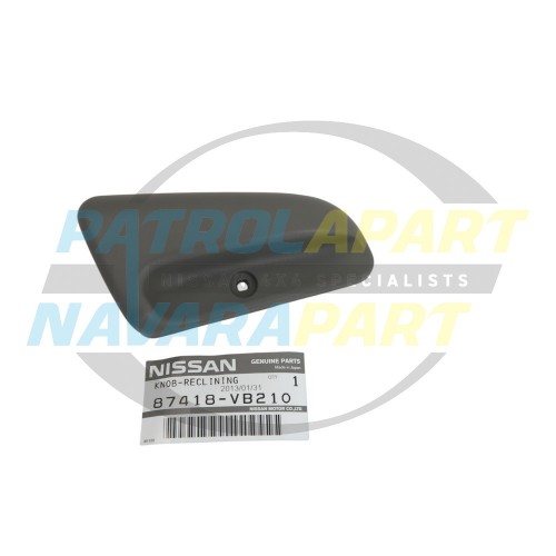 Genuine Nissan Seat Recliner Knob Handle GU Y61 Series 1-2 Grey RH - Nissan Patrol