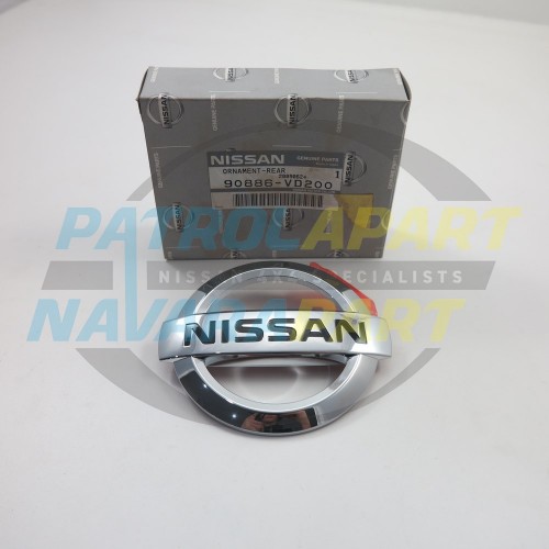 Genuine Nissan Patrol GU4 Barn Door Nissan Logo Emblem - Y61 GU Nissan Patrol