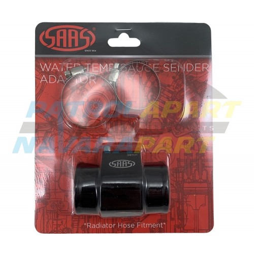 38mm Radiator Hose Water Temp Sensor Adaptor 1/8 BSP - Nissan Patrol Y60 GQ Y61 GU