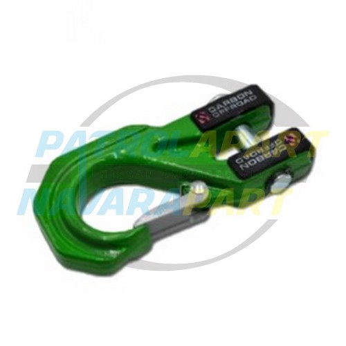 Mega Pro Winch Hook Green - Carbon Offroad
