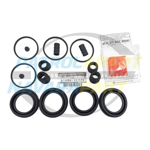 Genuine Nissan Front Brake Caliper Complete Seal Rebuild Kit - Patrol GU Y61 TB48 4.8L