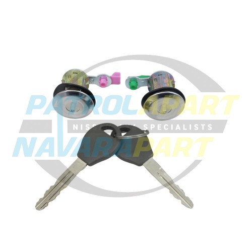 Front Door Lock Set Barrel & Keys - Nissan Patrol GU Y61