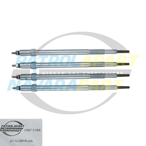 Glow Plug Set of 4 - Nissan Patrol Y61 GU ZD30DI and ZD30CR