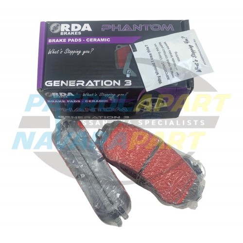 RDA Phantom Premium Ceramic Rear Brake Pads Set - suits Nissan Patrol GU Y61